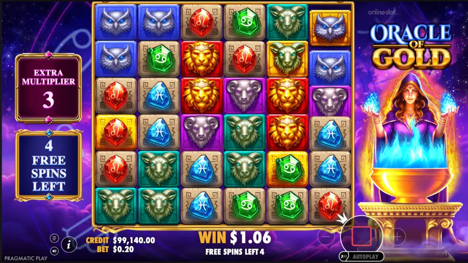 oracle of gold slot free spins