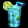 pumped up blue drink symbol