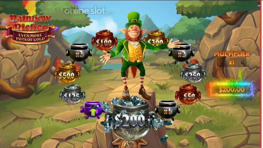 rainbow riches even more pots of gold slot pots of gold feature