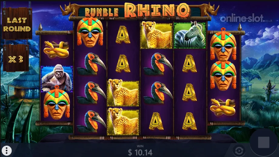 rumble rhino slot free spins