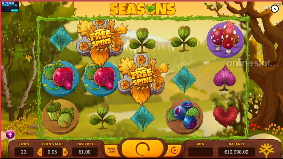 seasons slot base game
