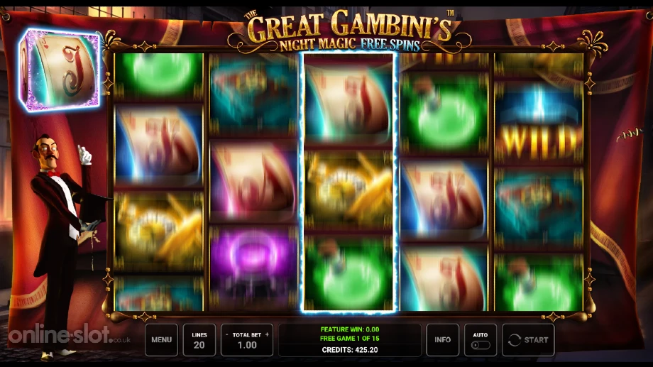 the great gambinis night magic slot free spins