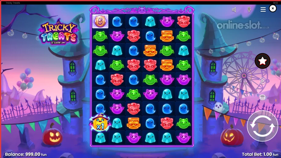 tricky treats slot base game