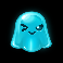 tricky treats turquoise ghost symbol