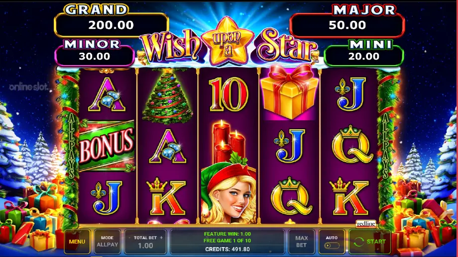 wish upon a star slot free spins