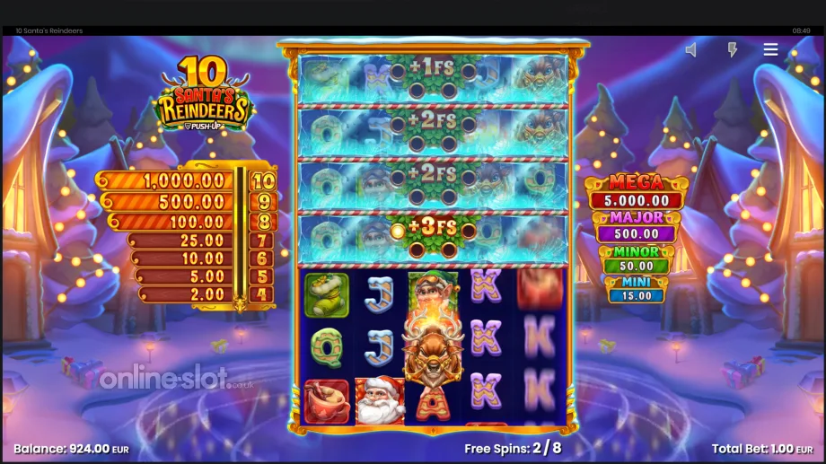 10 santas reindeers slot free spins
