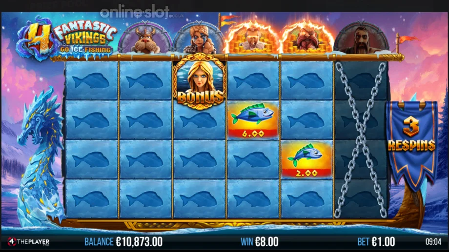 4 fantastic vikings go ice fishing slot free spins