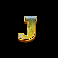 9k yeti gold dream drop letter j symbol