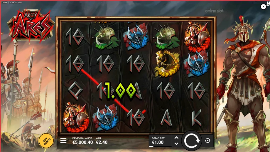 army of ares slot base game