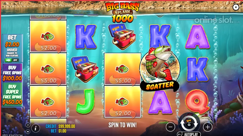 big bass splash 1000 slot base game