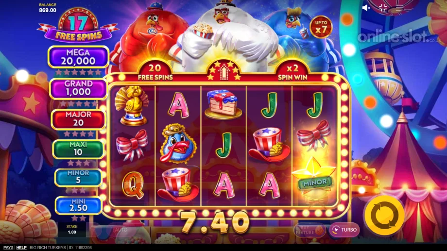 big rich turkeys slot free spins