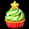 big sugar bonanza xmas green cupcake symbol