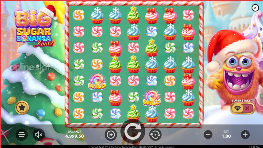 big sugar bonanza xmas slot base game