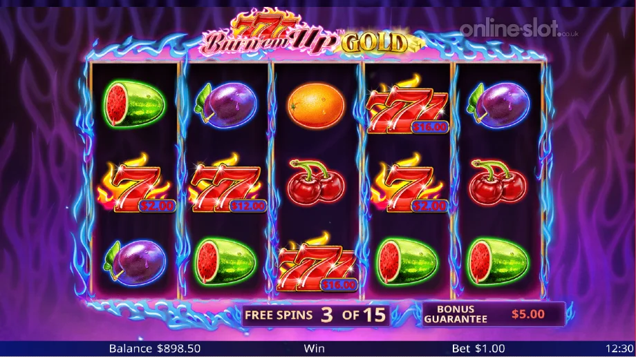 burn em up gold slot free spins