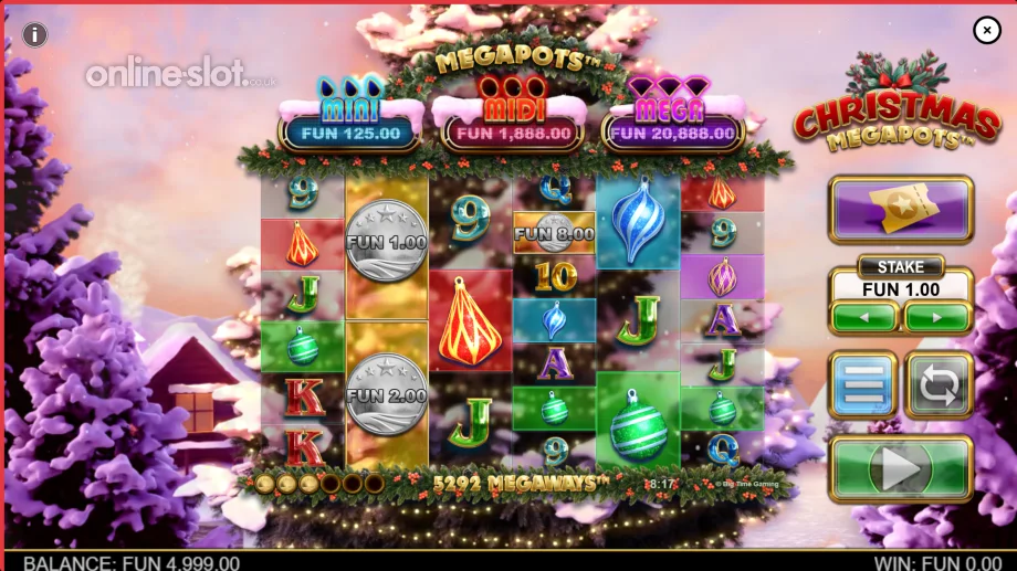 christmas megapots slot base game