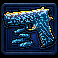 deadly gangster style gun symbol