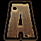 deadly gangster style letter a symbol