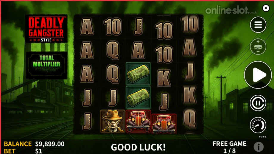 deadly gangster style slot free spins