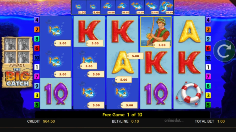 fishin frenzy the big catch slot free spins