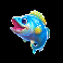 happy nets blue fish symbol