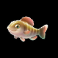 happy nets brown fish symbol