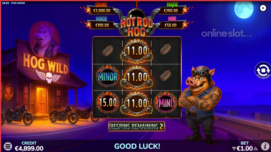 hot rod hog slot free spins