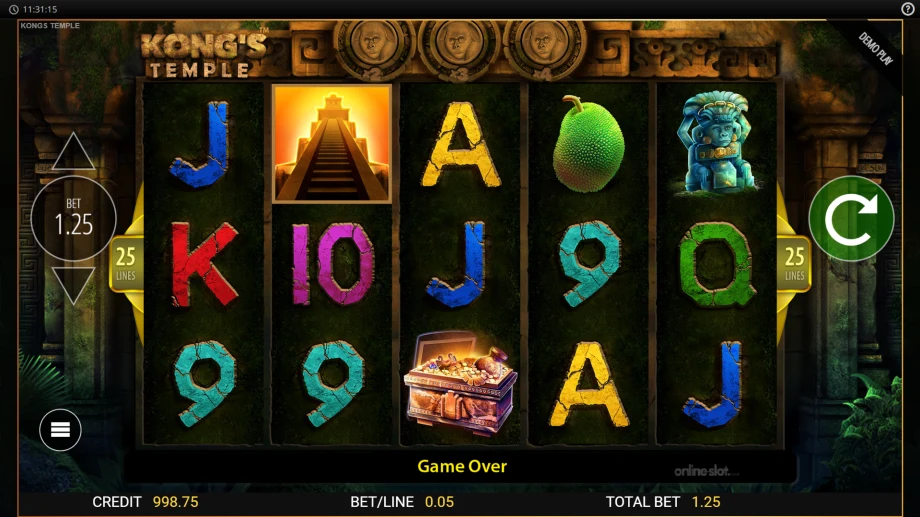 kongs temple slot base game