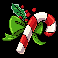 le santa candy cane symbol
