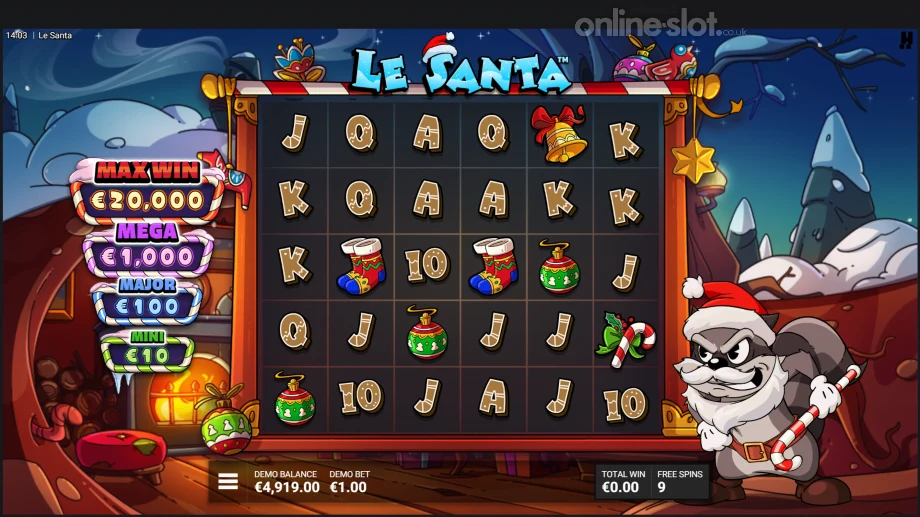 le santa slot free spins