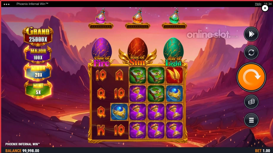 phoenix infernal win slot base game