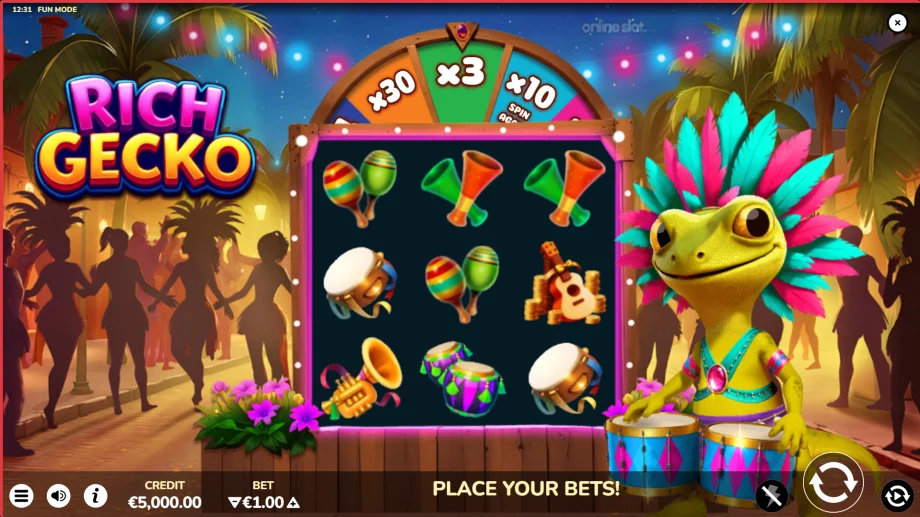 rich gecko slot base game