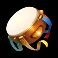 rich gecko slot drum symbol