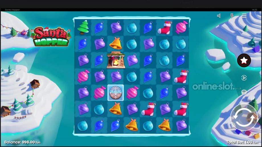 santa hopper slot base game