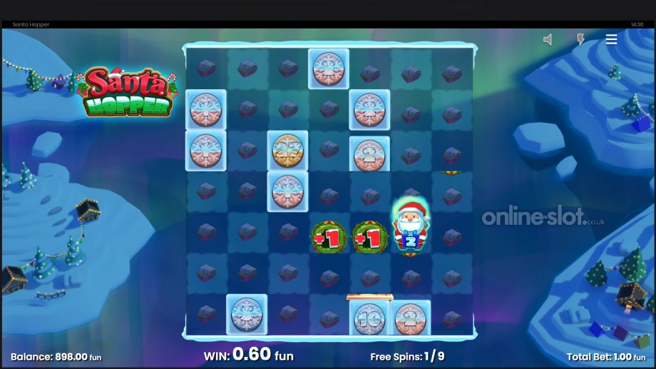 santa hopper slot free spins