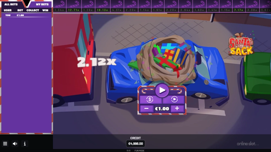 santas sack slot feature