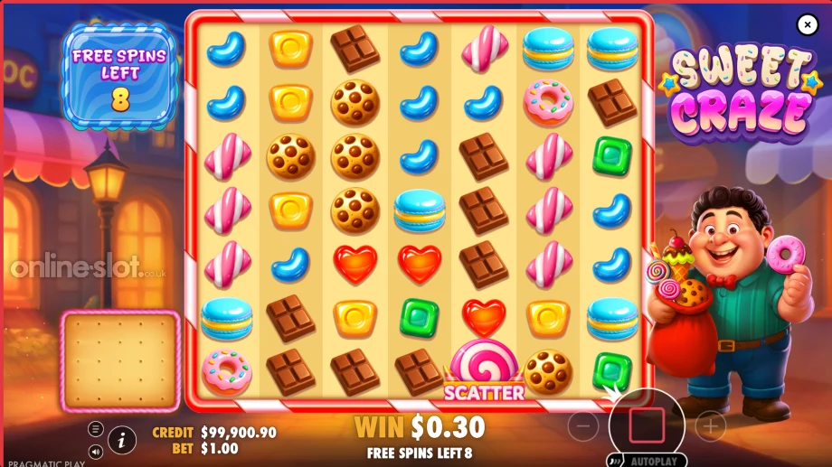 sweet craze slot free spins