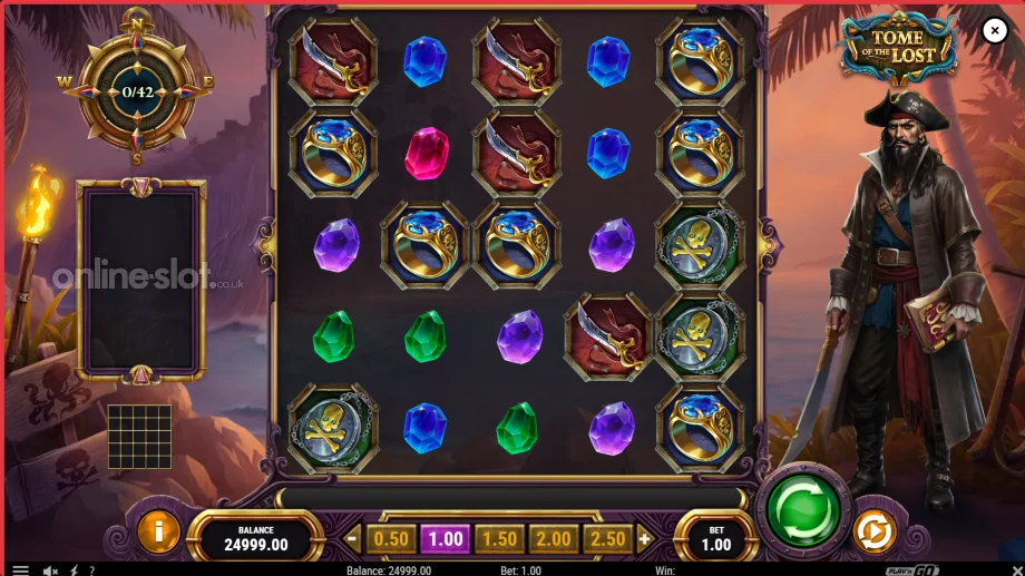 tome of the lost slot base game